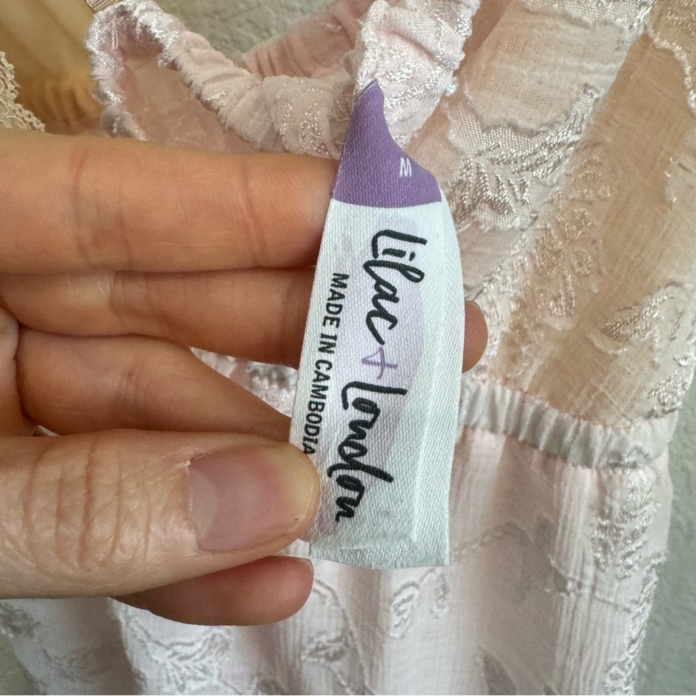 Lilac & London Womens Medium Pink Danity Chemise Slip Dress Fairycore Ballet - Picture 8 of 8